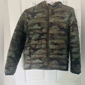 GAP Kids Boys Camouflage Primaloft Lightweight Puffer Jacket XL
